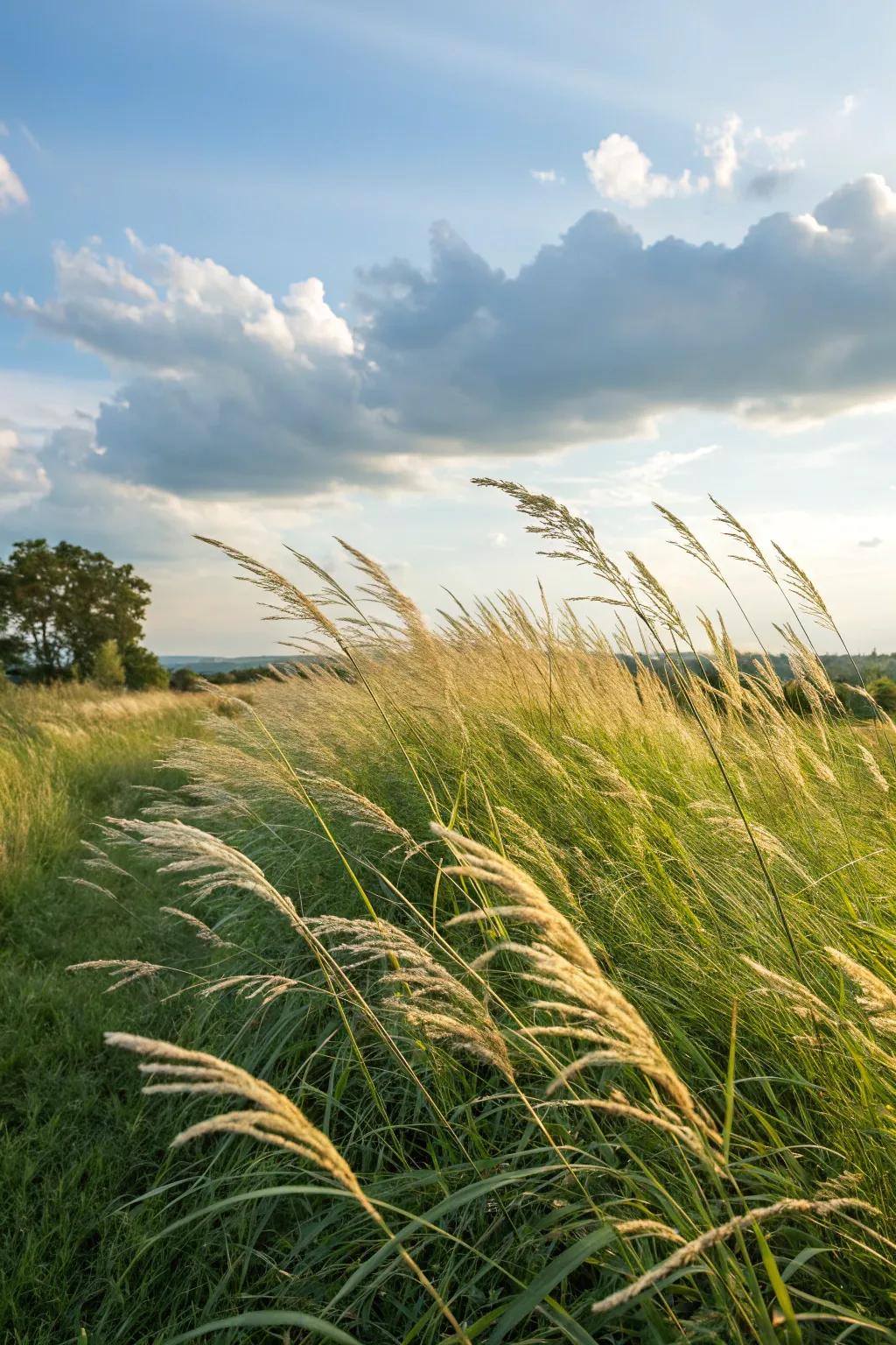 <strong><em>Prairie Wind Grass</em></strong> fashioning a haven for wildlife.” loading=”lazy” class=”pimg”>
	</picture><figcaption><strong><em>Prairie Wind Grass</em></strong> fashioning a haven for wildlife.</figcaption></figure>
<p><strong><em>Prairie Wind Grass</em></strong> presents a flexible selection for shaping natural environments. Its lofty, airy plumes afford cover and nourishment for birds, all while imbuing movement and texture into your garden.</p>
<h3>Some handy options:</h3>
<ul class=
