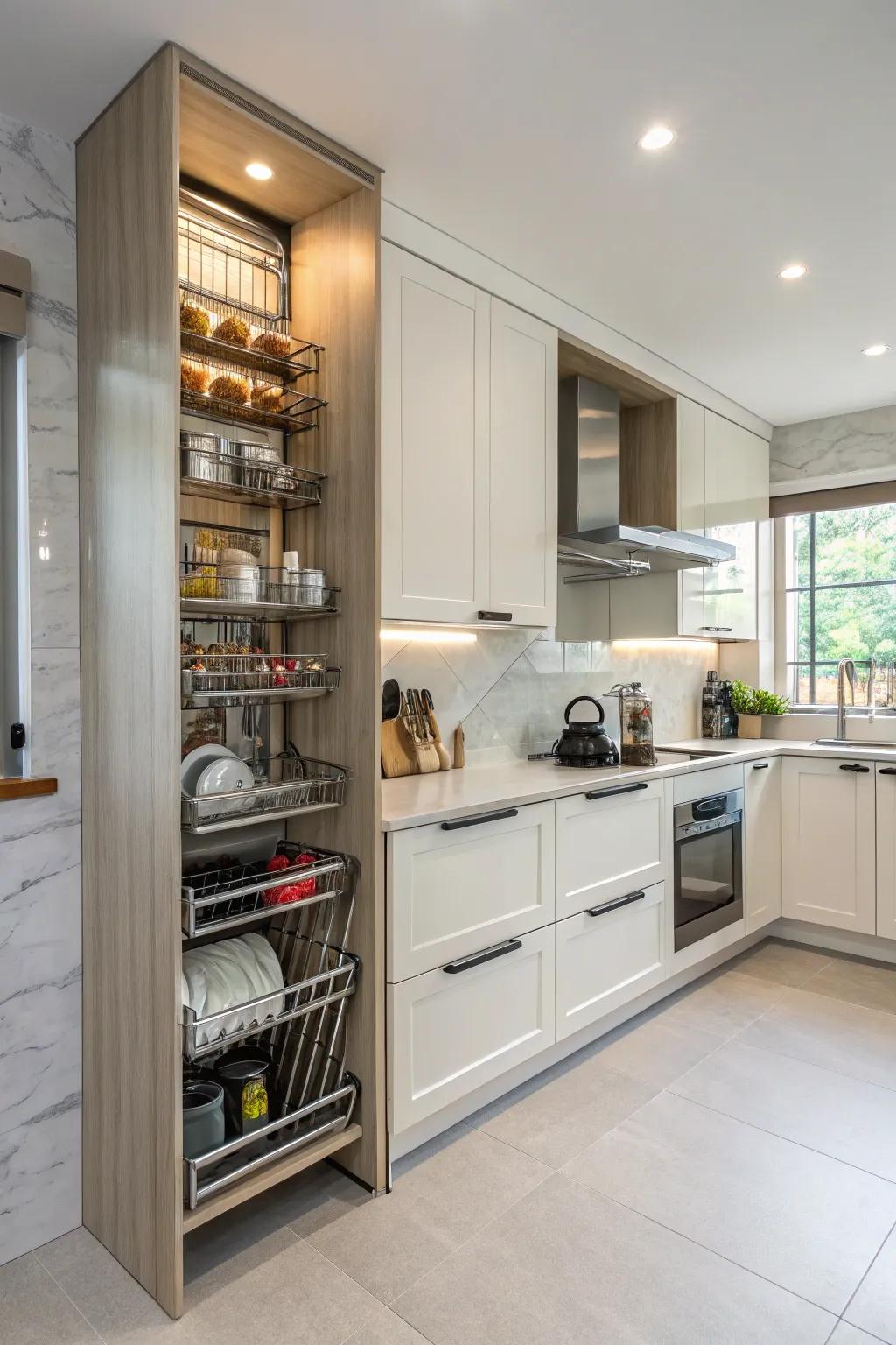 Built-in designs offer a sleek kitchen solution.