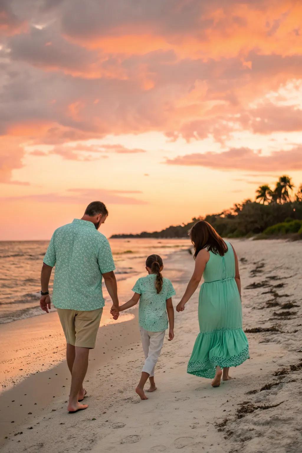 Ocean foam and sand dune hues capture the essence of seaside calm.