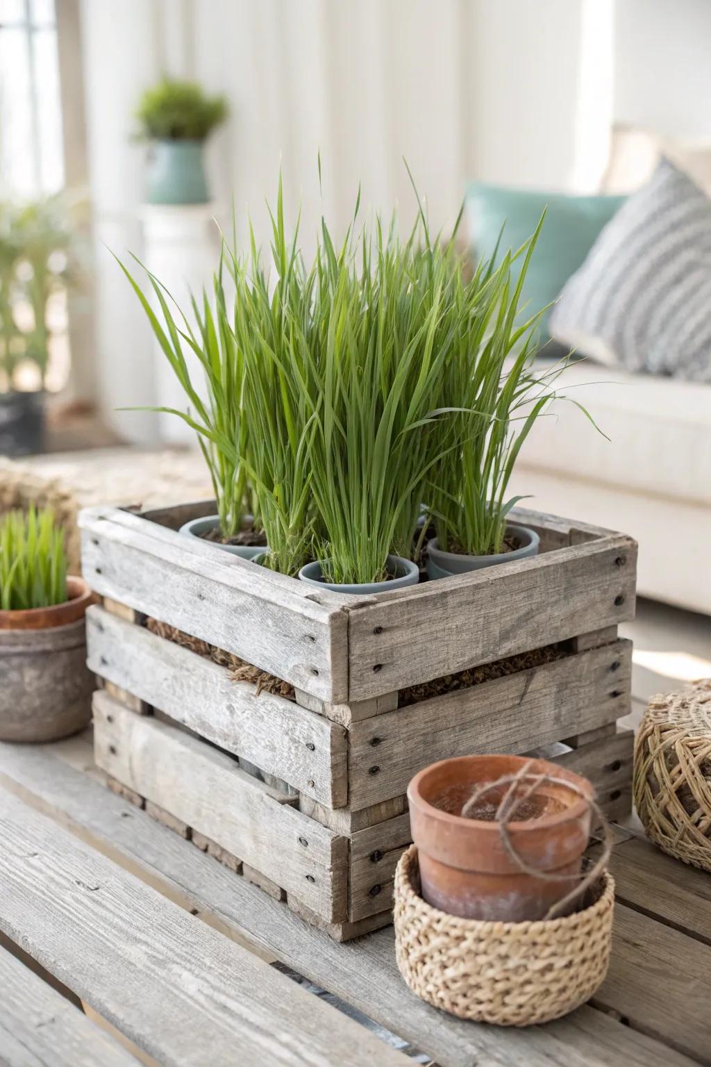 Elevate your garden space with this stunning handcrafted Wood Plank Display. Simple, stylish, and sustainable!