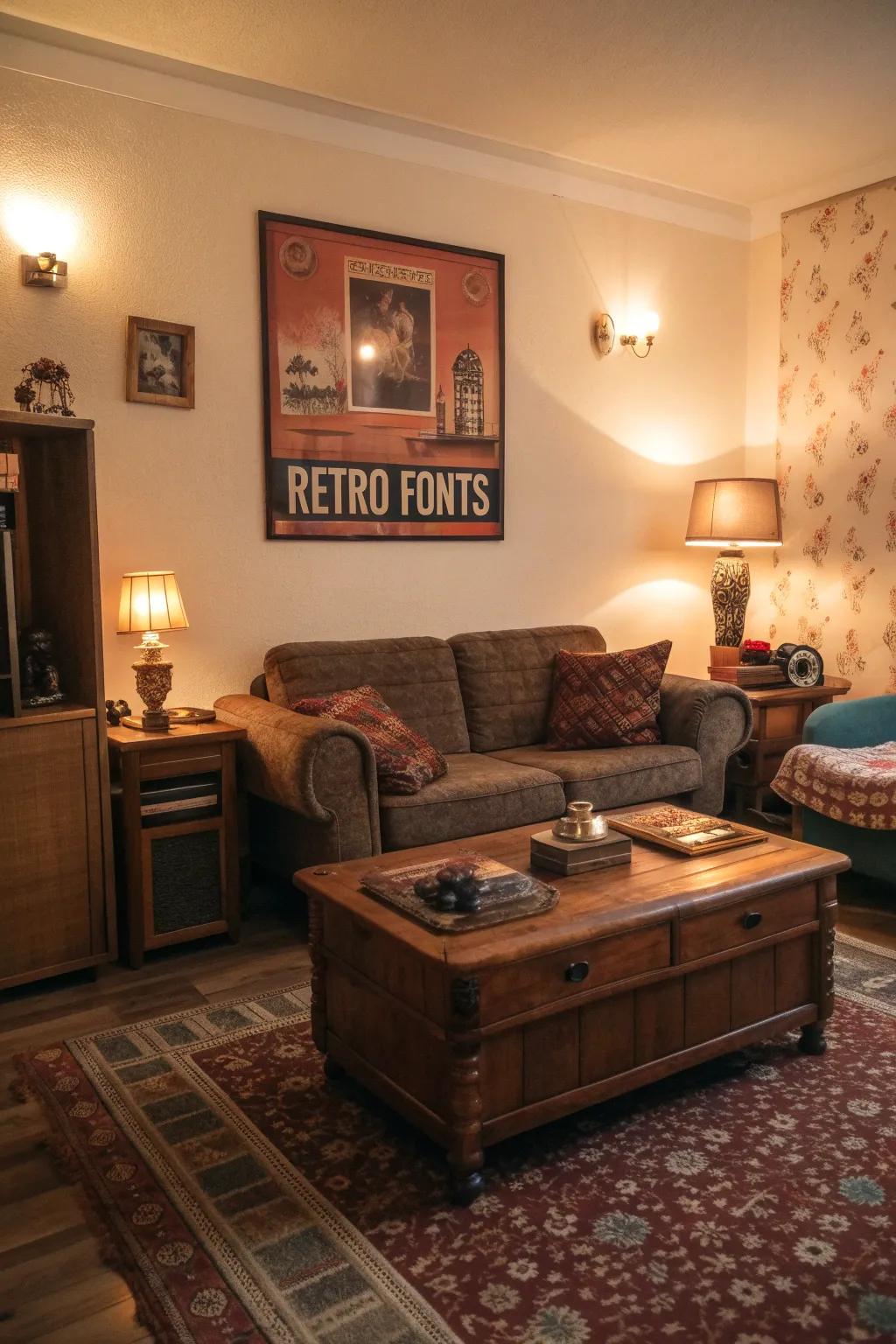 Vintage fonts bring a sense of nostalgia to your home.