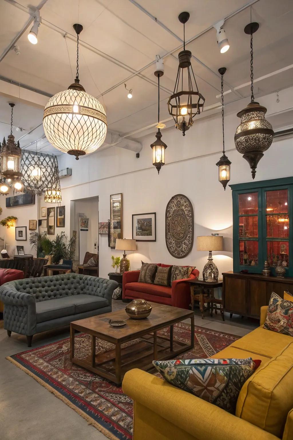 Mixing styles creates a unique and personalized living space.