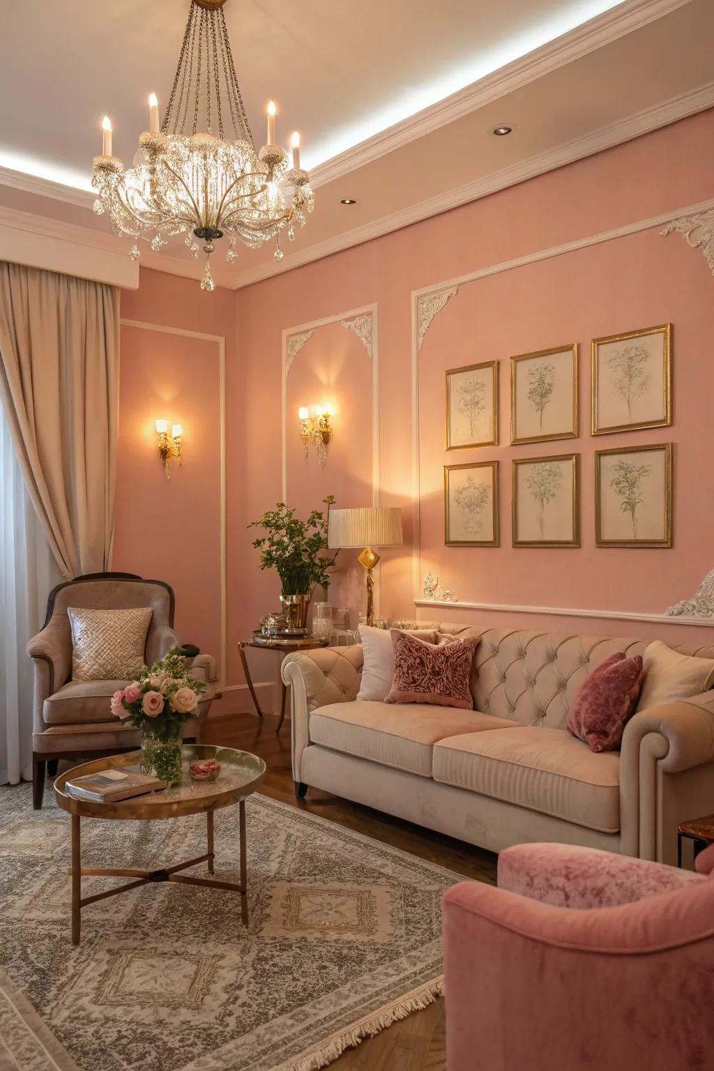 Airy rose tones for a tranquil and inviting living space.
