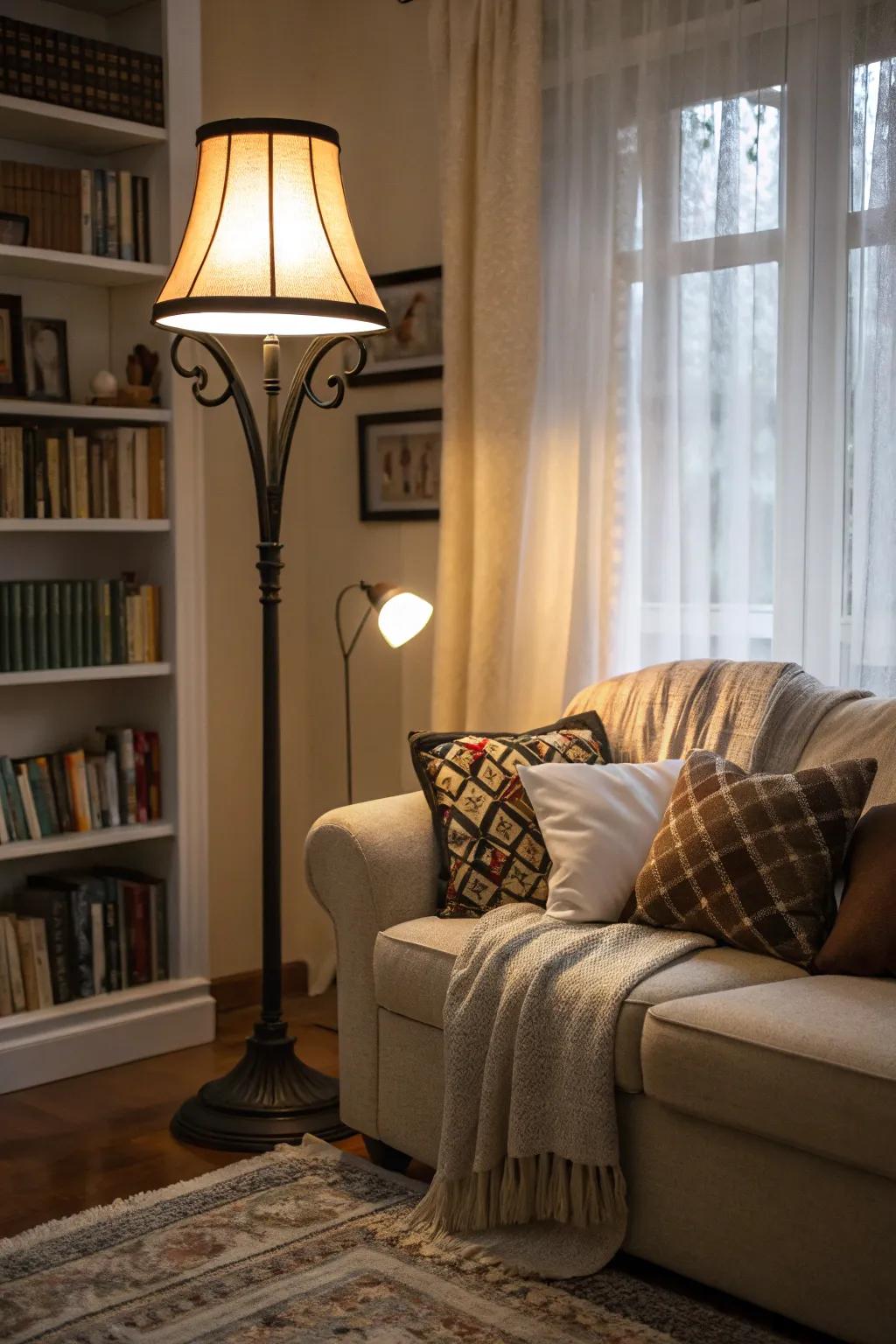 Elegant lighting can transform your living room into a warm and inviting retreat.