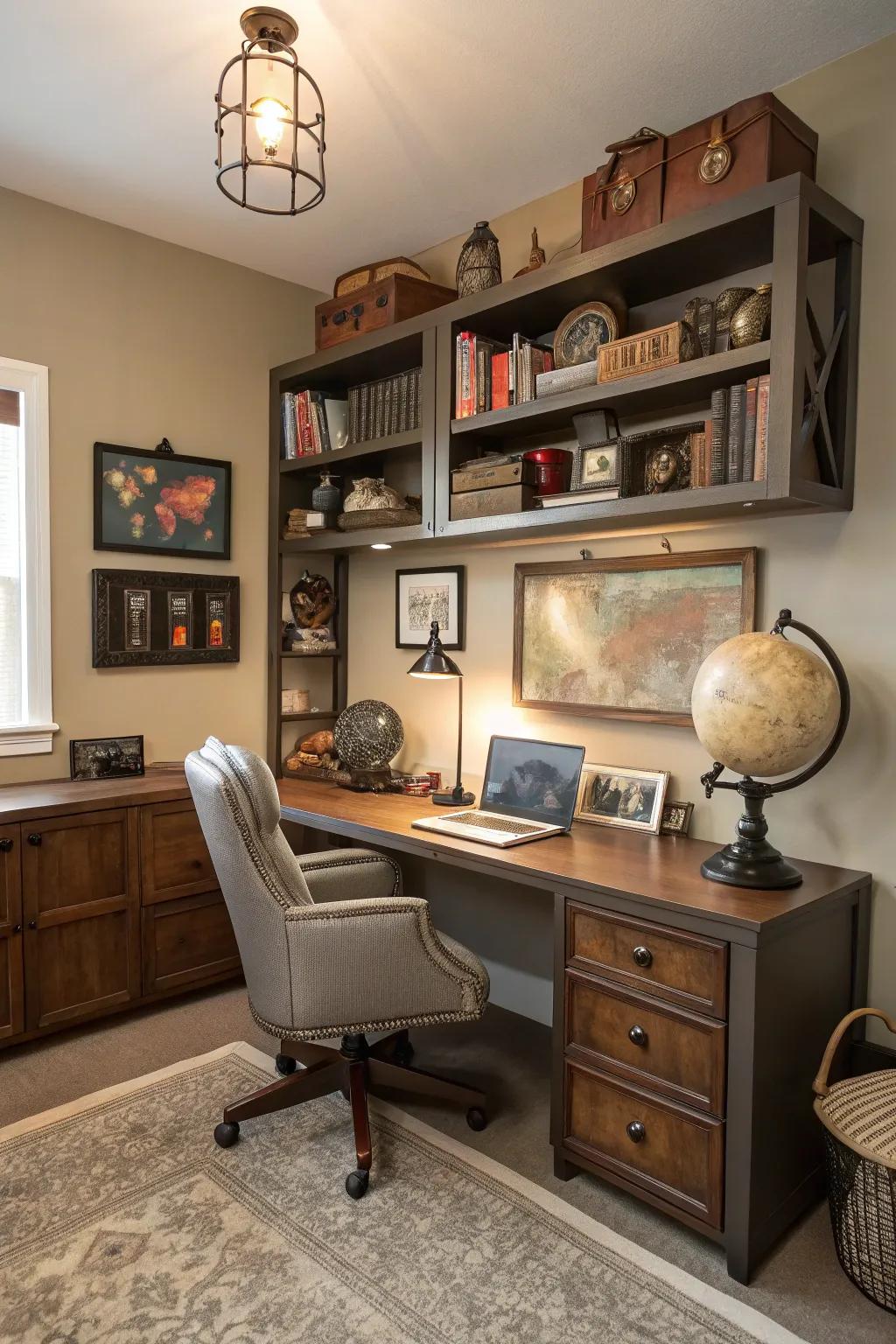In this uniquely decorated office, personal style truly shines.
