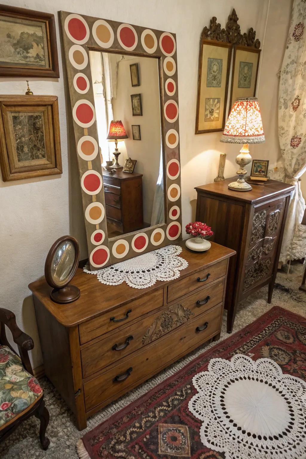 Vintage patterns impart a touch of nostalgia.