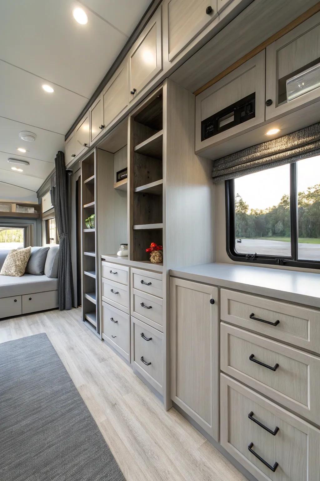 Efficient integrated storage solutions that improve organization.