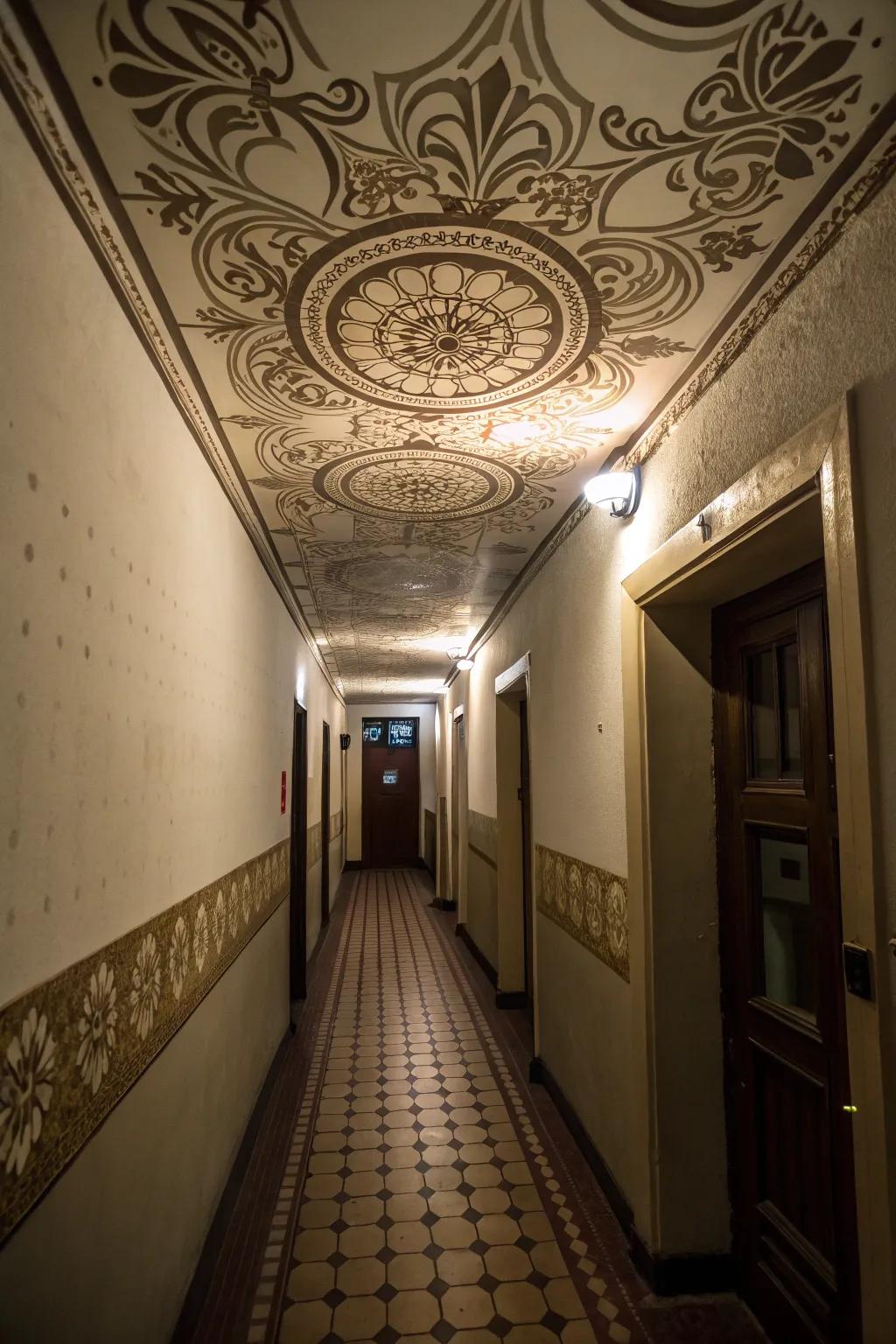Ceiling touches can add unexpected elegance for your hall.