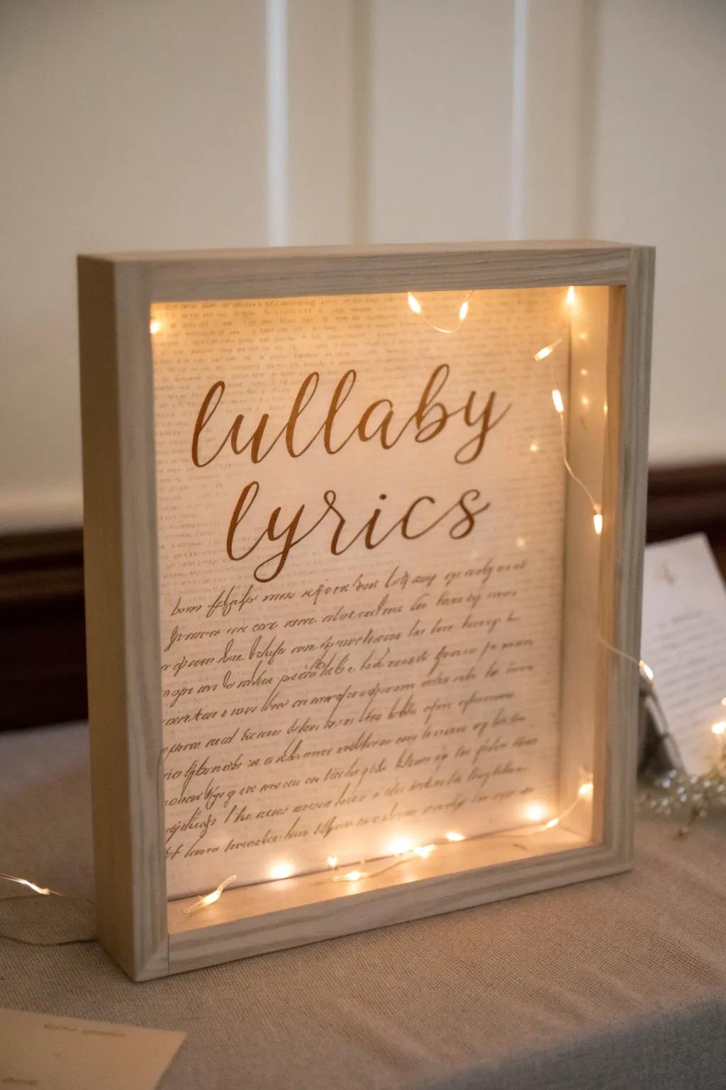 Words of comfort and love, immortalized in a lullaby.