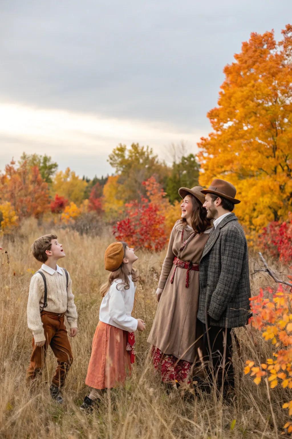 Vintage pieces create nostalgic and ageless family images.