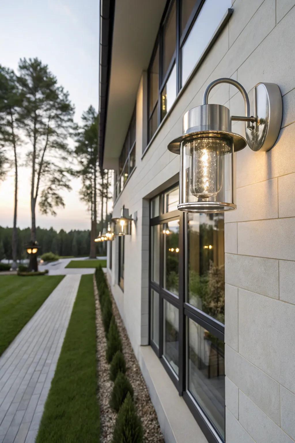 Exteriors are given a sophisticated glow by metal-tone finishes.