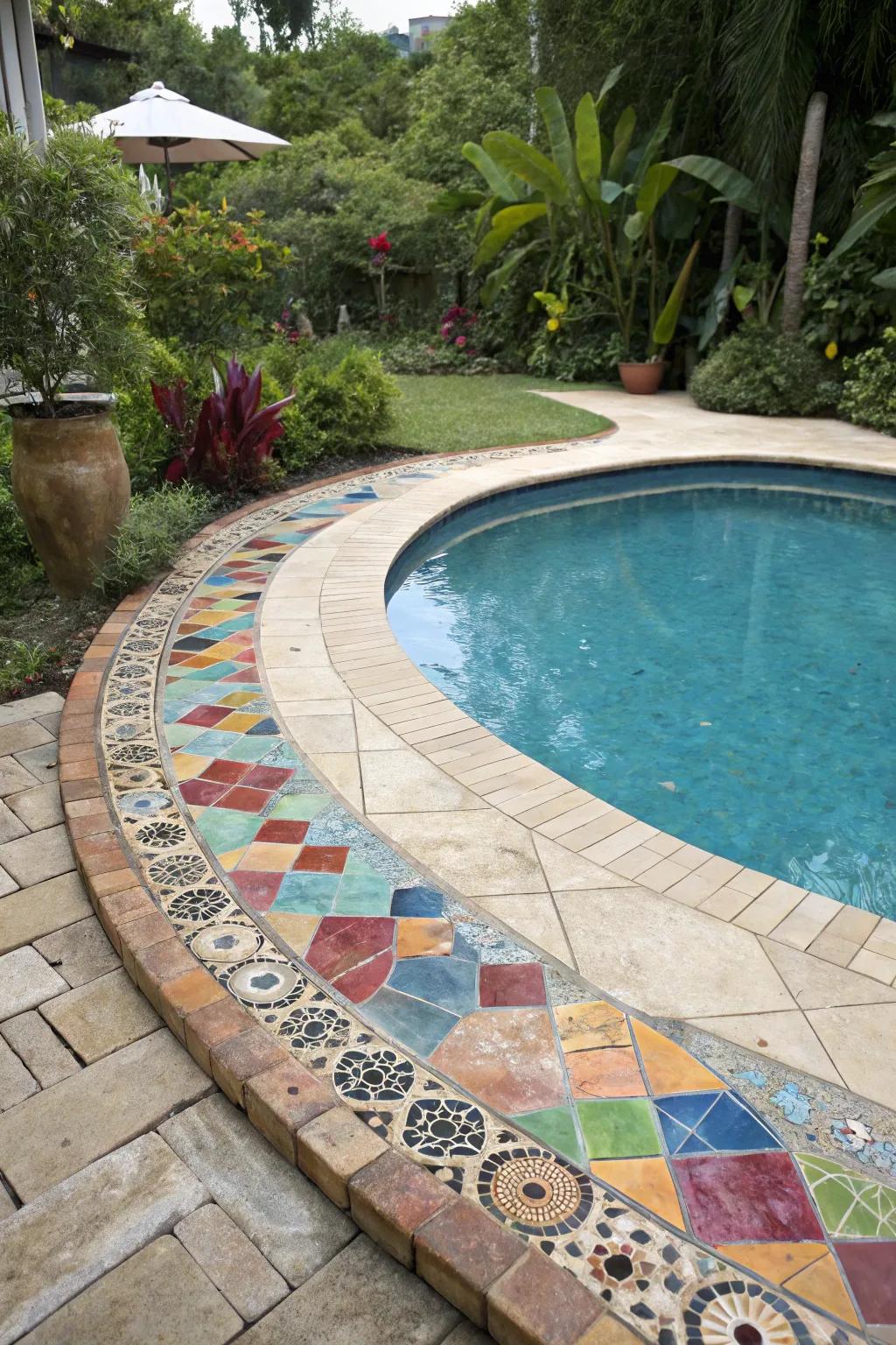 Decorative tiles bring in a splash of color and artistic panache.