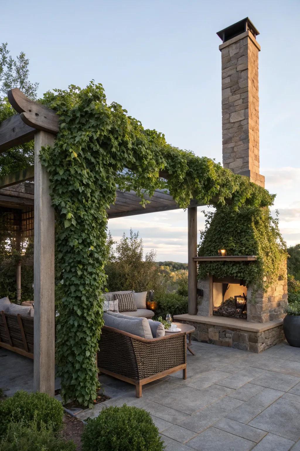 Add elegance and function with a pergola smokestack.