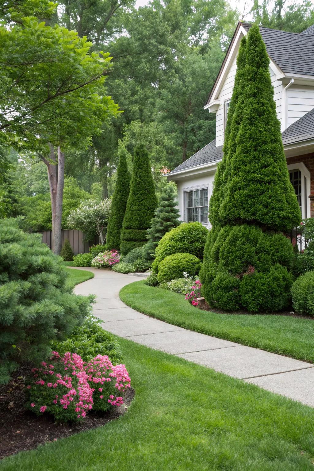 Evergreens make a bold, timeless statement.
