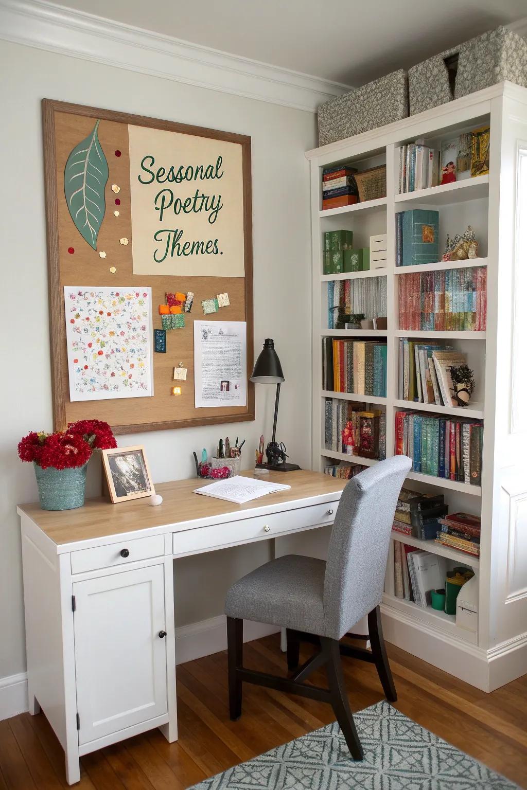 Keep things intriguing with a theme-oriented verse board.