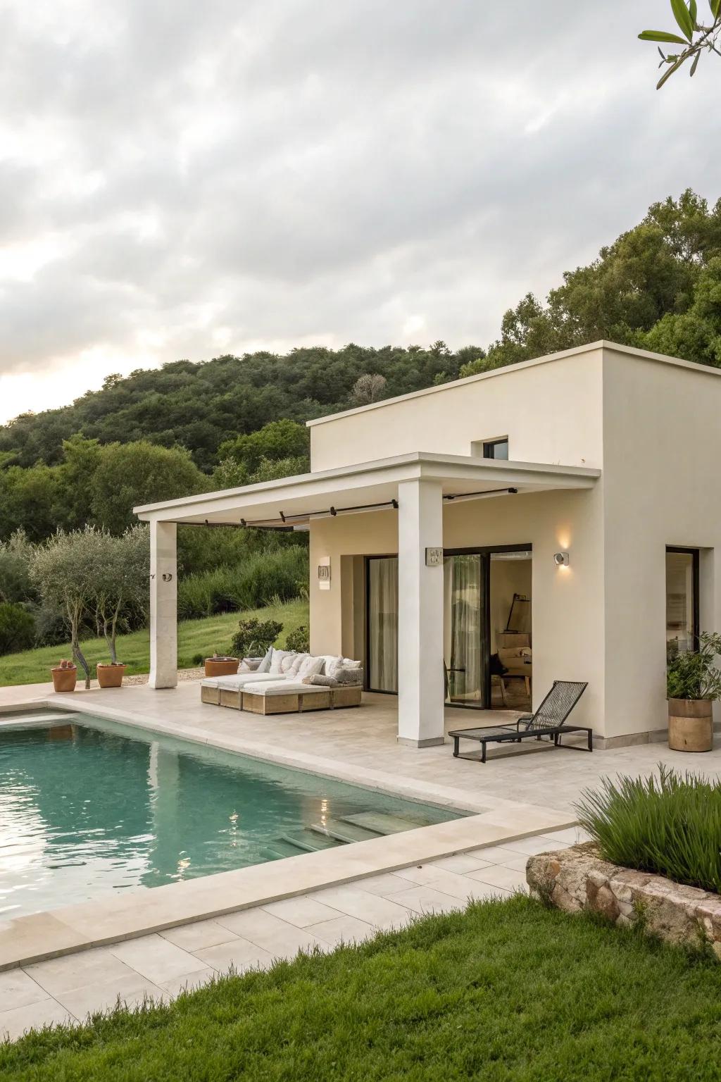 A minimalist design approach emphasizes peace and clarity.