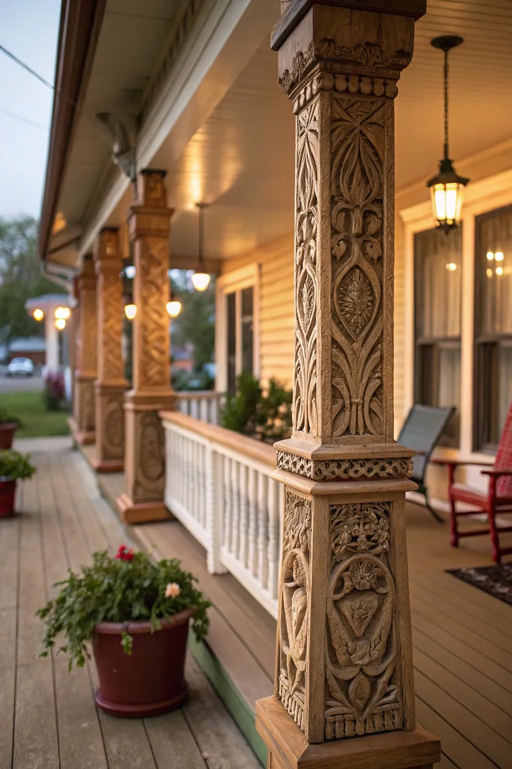 Custom carvings add unique artistic flair.