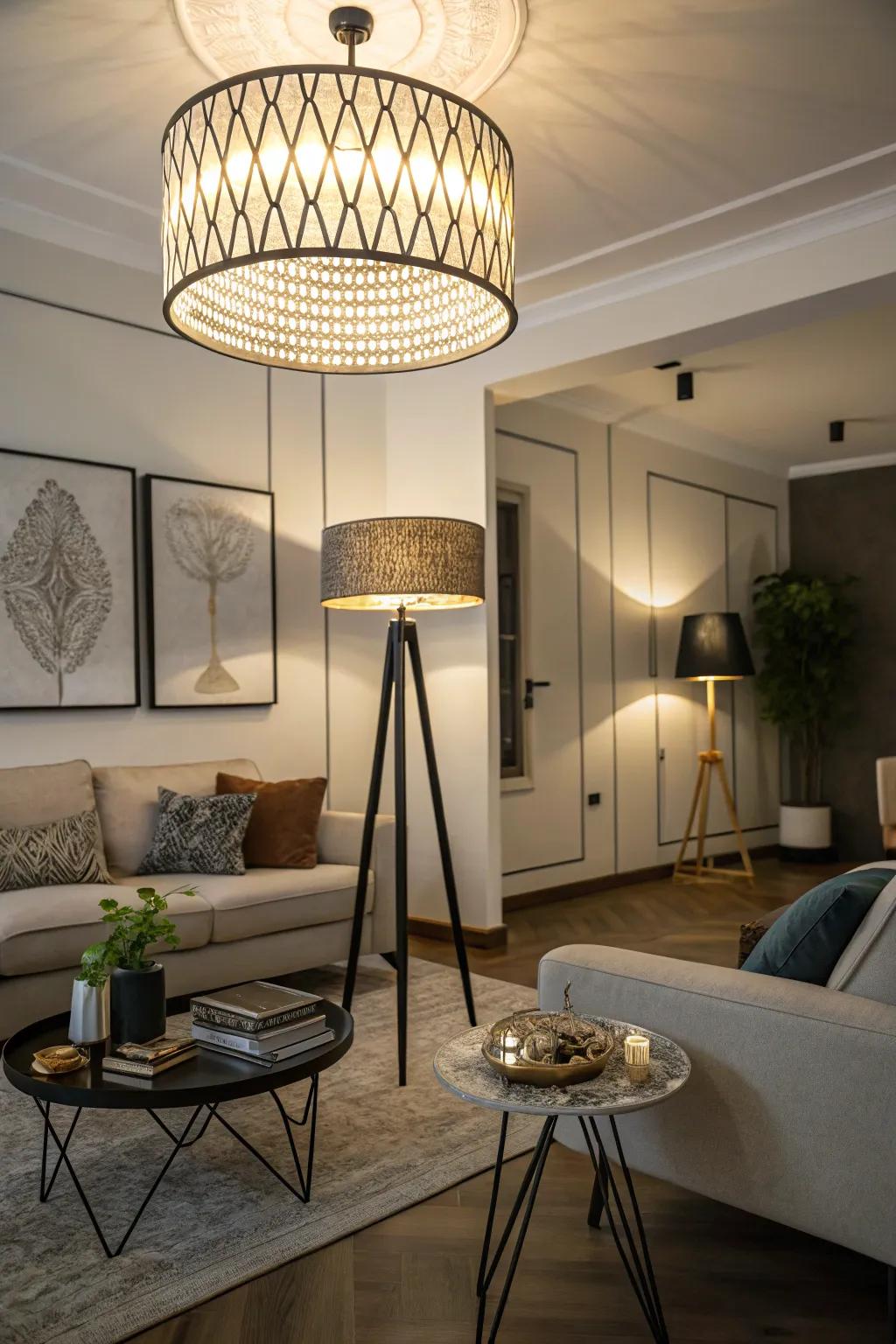 Elegant lighting elements that set the mood.