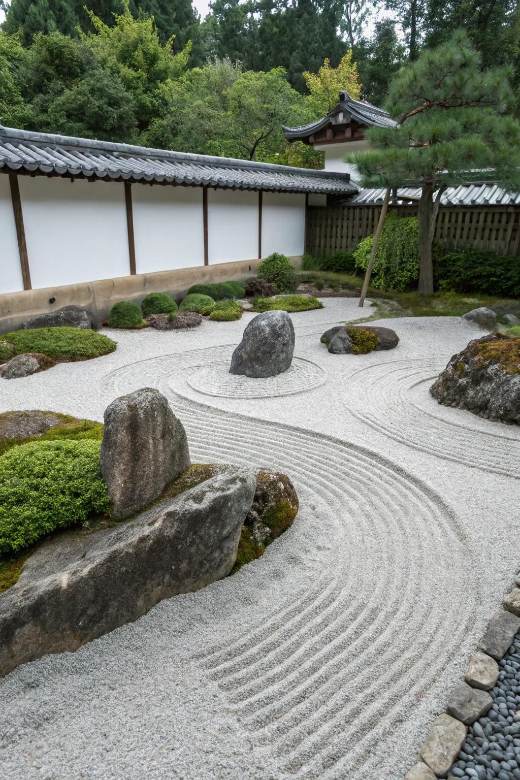 Find peace in a Zen stone garden.