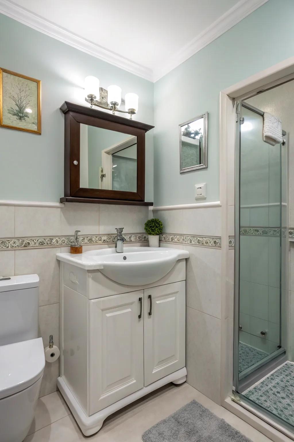 Corner sinks make the most of tight spots.