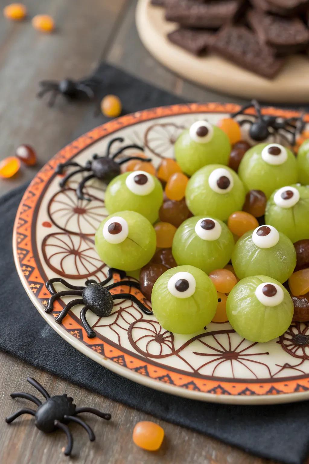 Peepers transforming a simple snack into a Halloween spectacle.