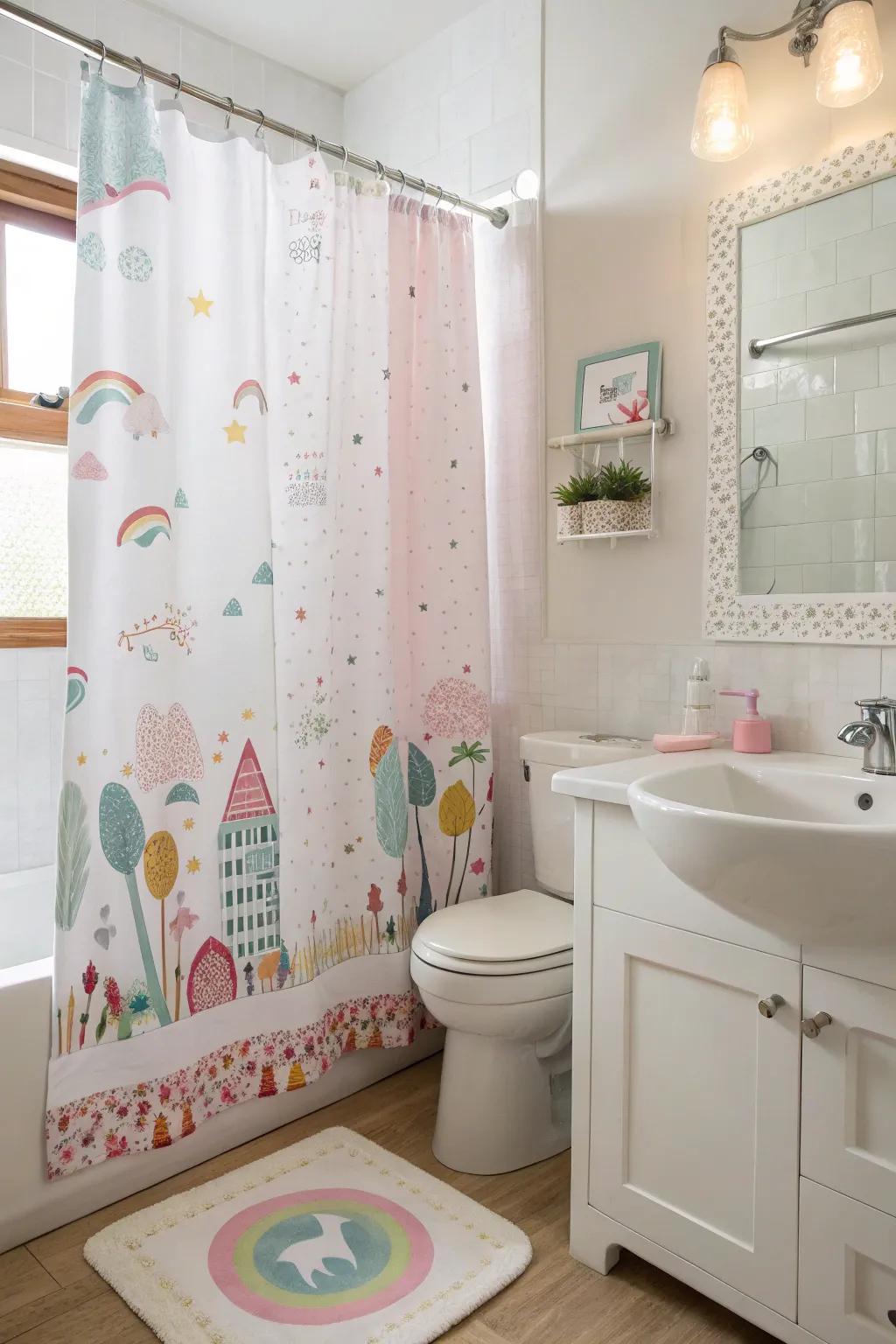 Animated imprints render bath time pleasurable for kids.