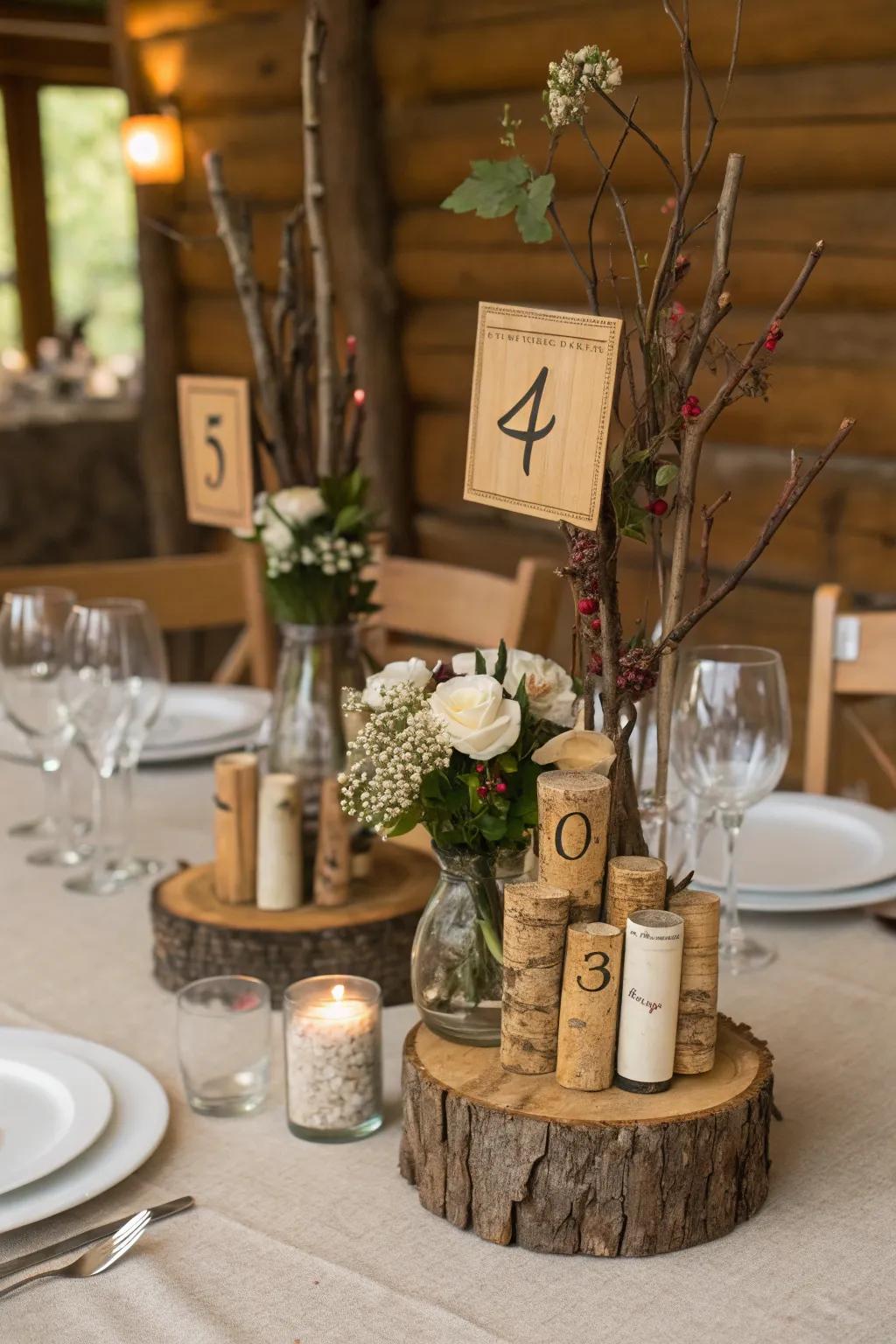 Inventive stands add individuality and appeal to your tables.