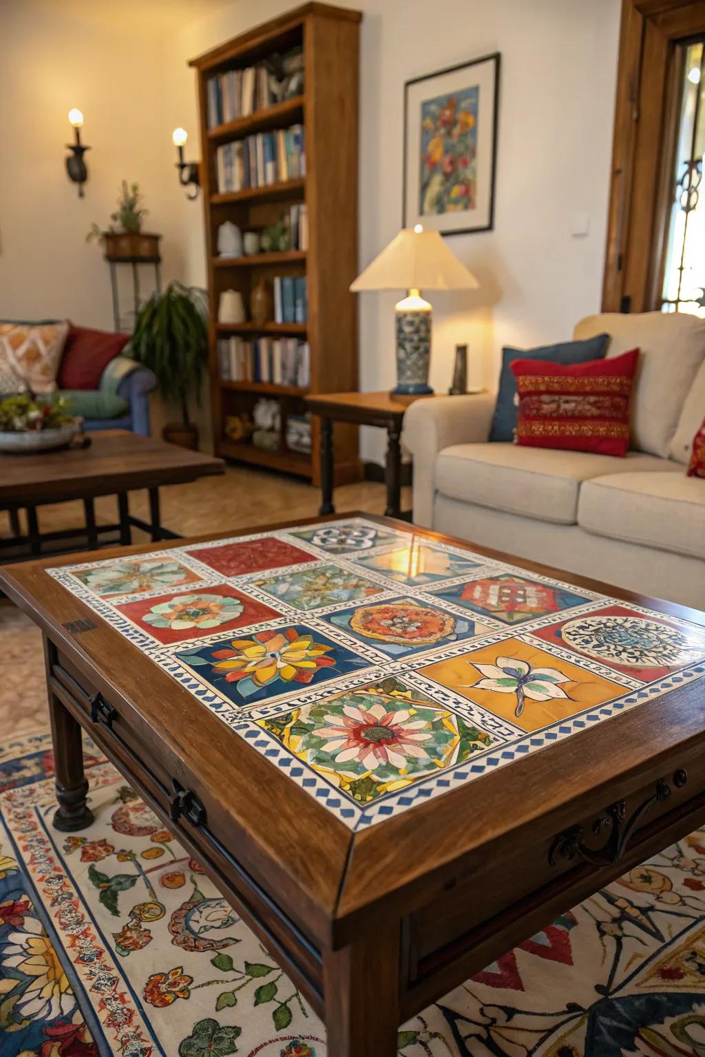 Make your coffee table a centerpiece with Andalusian mosaics.
