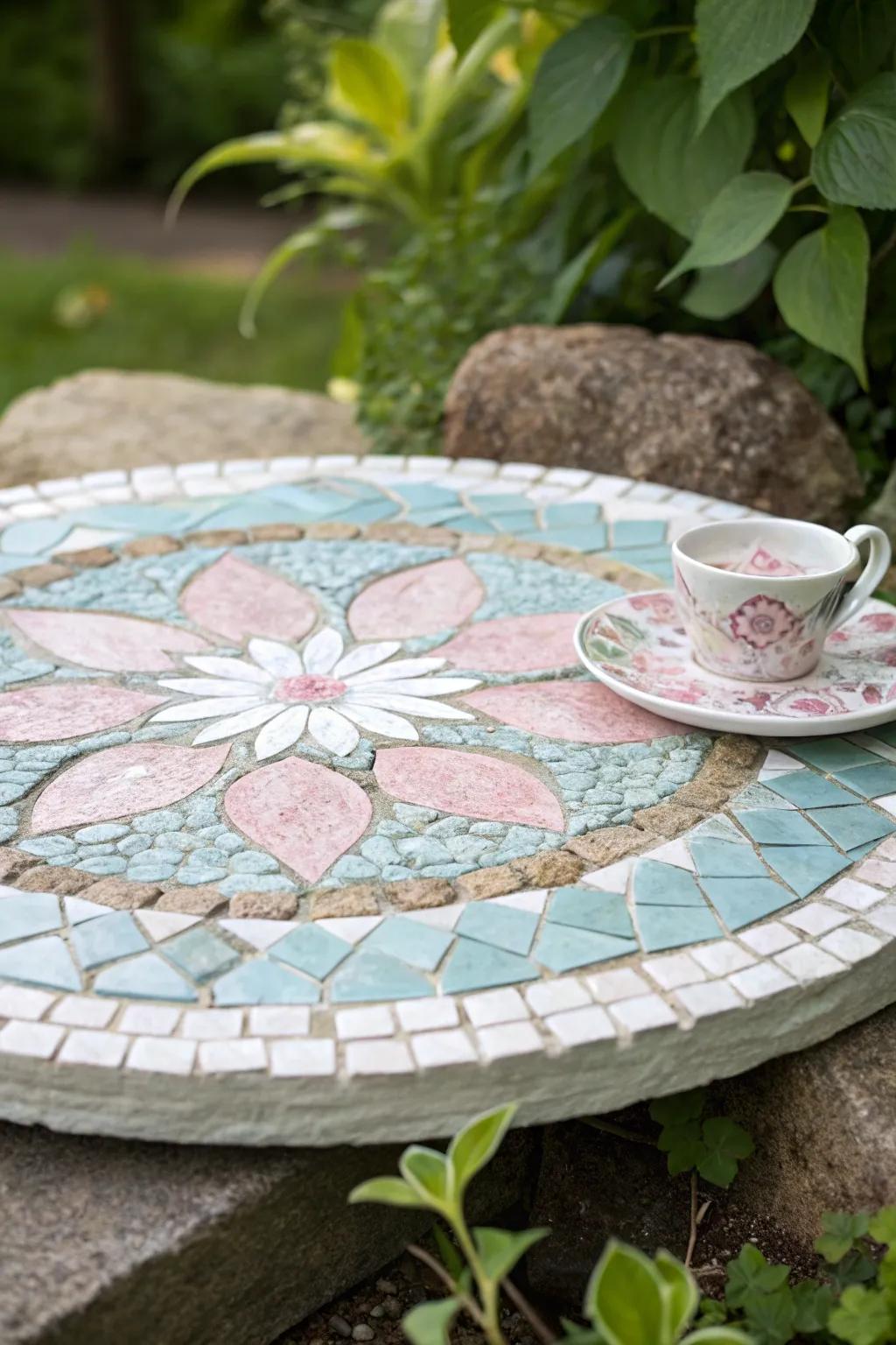 Transform your garden with the enchanting allure of teacup patterned art, where creativity aligns with craftsmanship.
