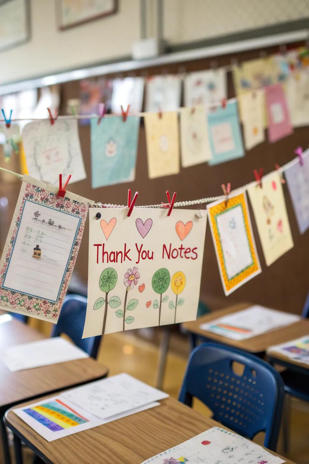 A Thanksgiving Chain filled with heartfelt notes.