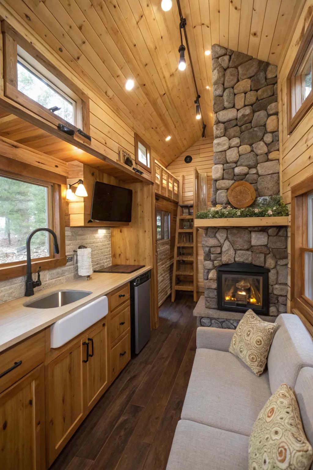 Nature-inspired schematics instill tranquility into diminutive dwellings.