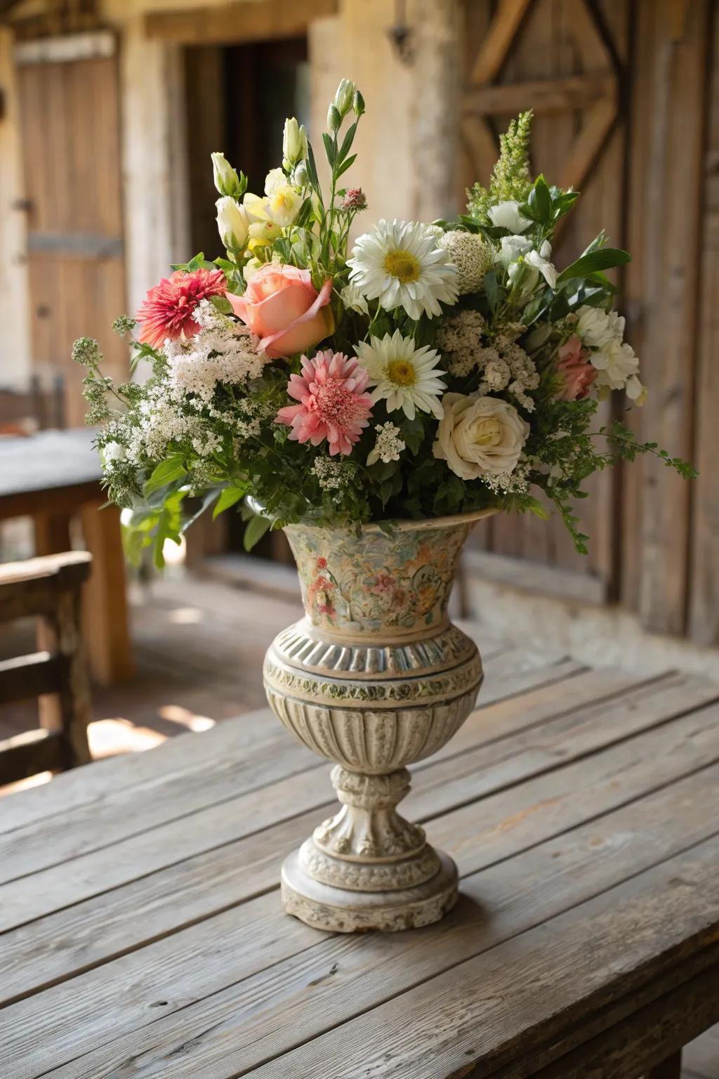 Classic vases add ageless charm to modern spots.