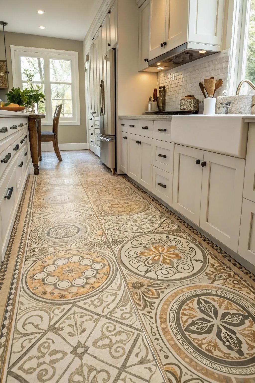 With vinyl flooring, intricate designs are made simple.