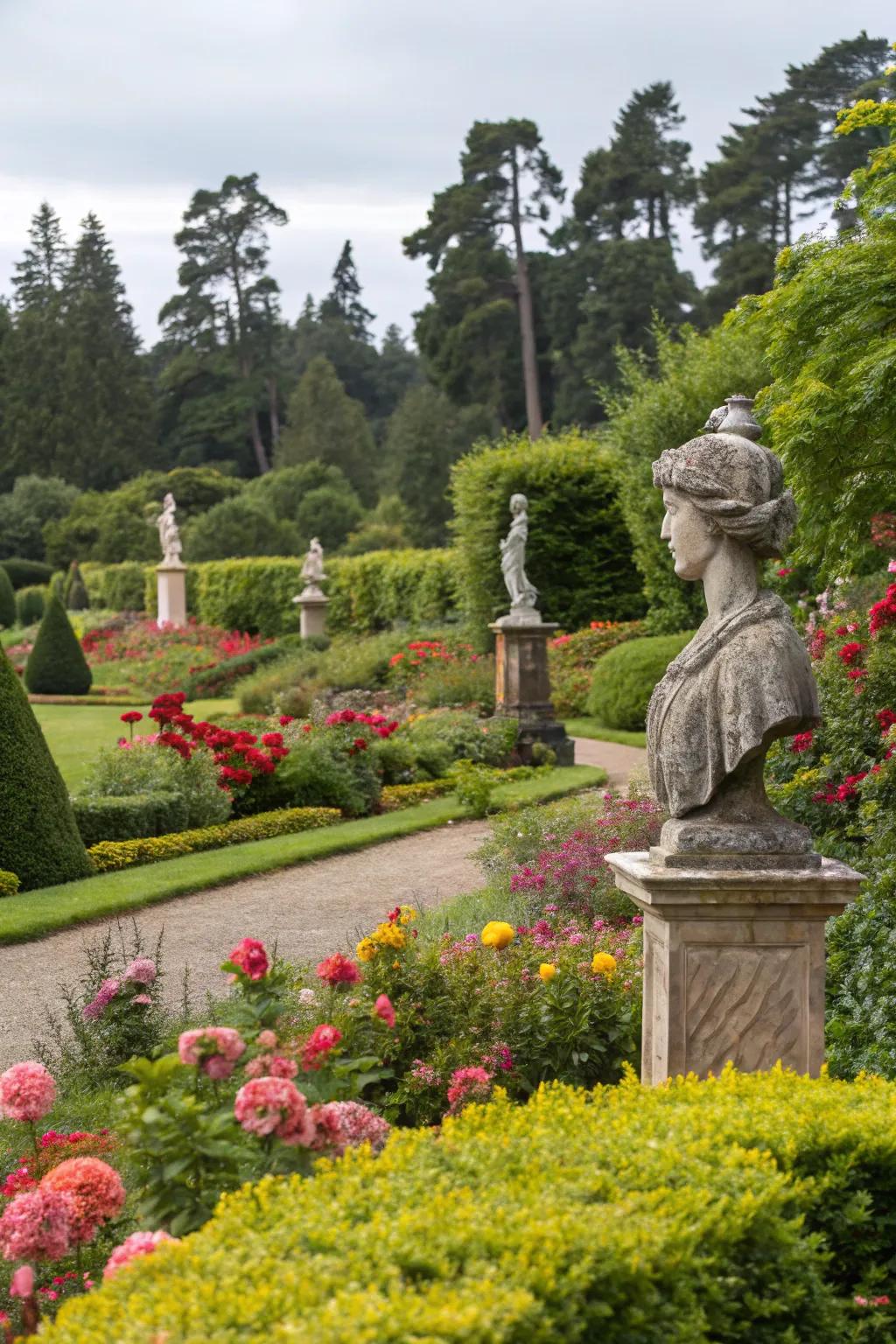 Artistic sculptures can instill special character into your garden.