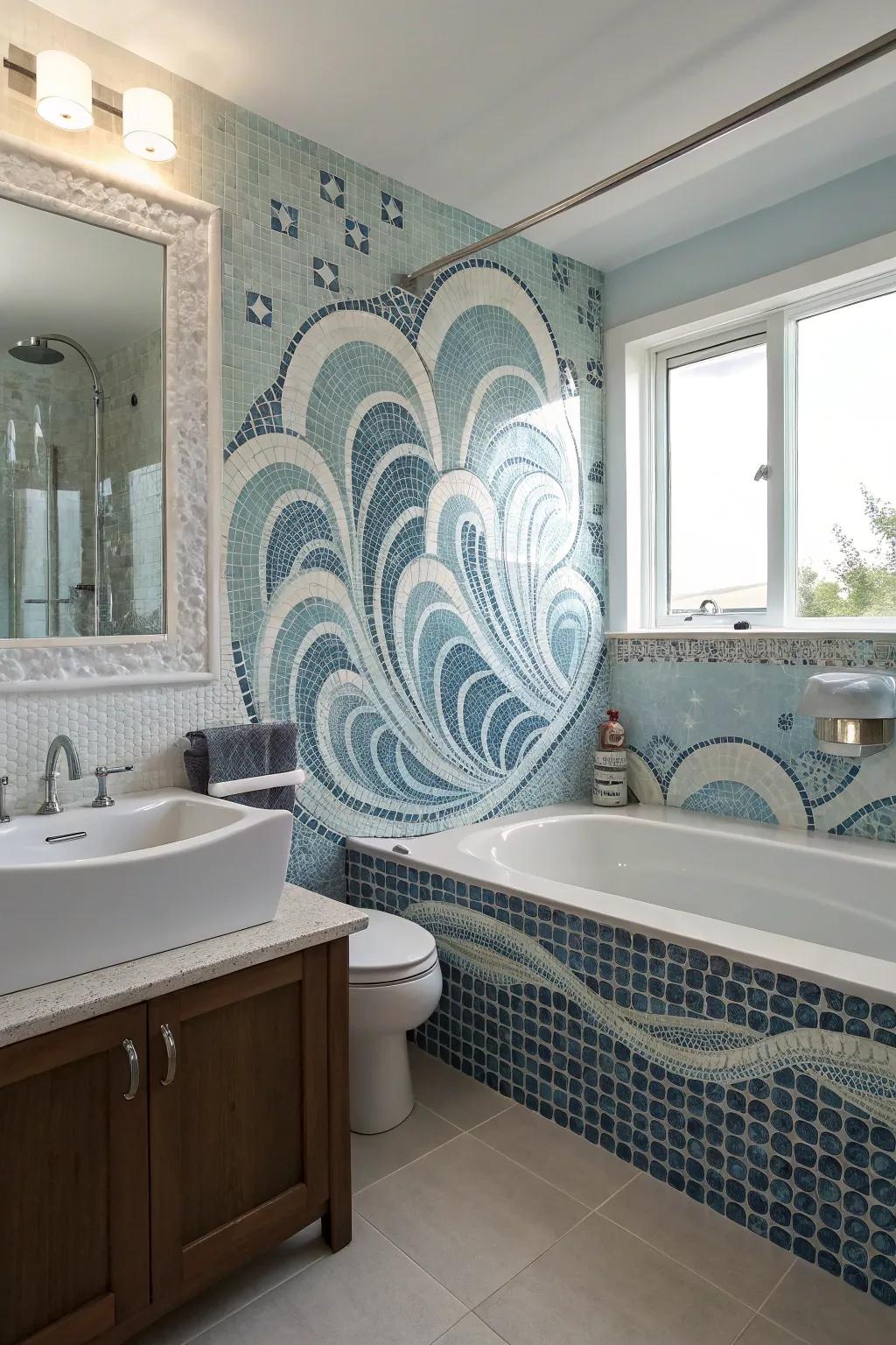 Patterned tiles add a splash of creativity.