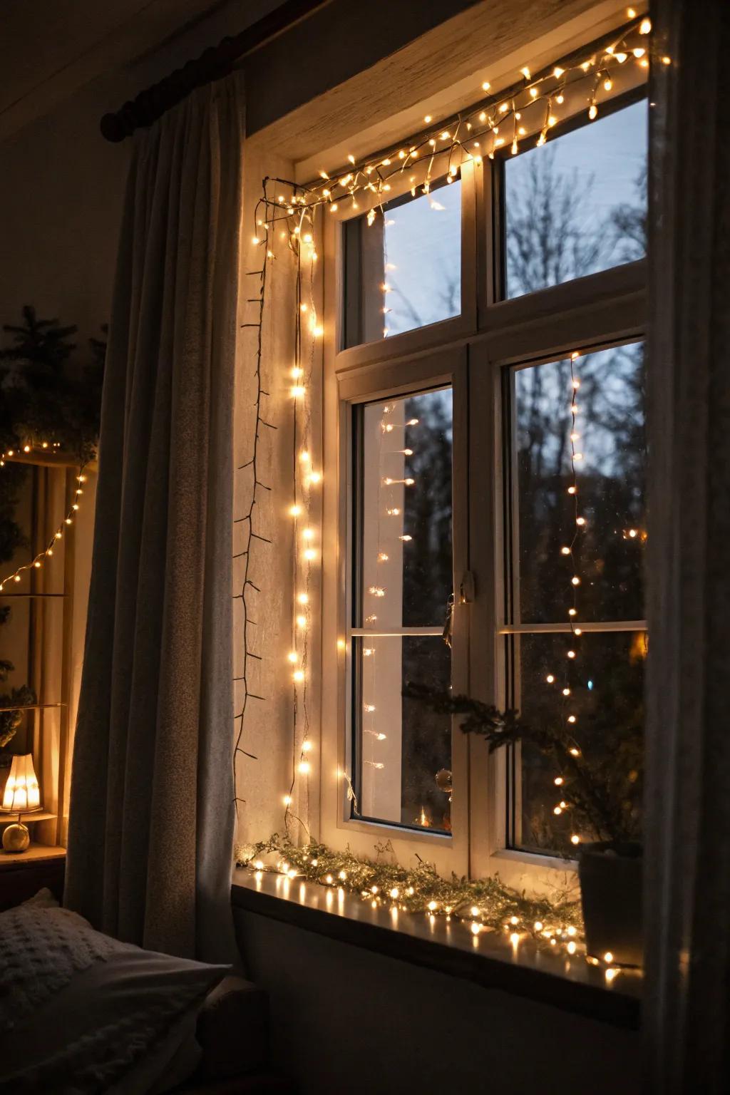 Light effects attach a magical stroke to window structures.