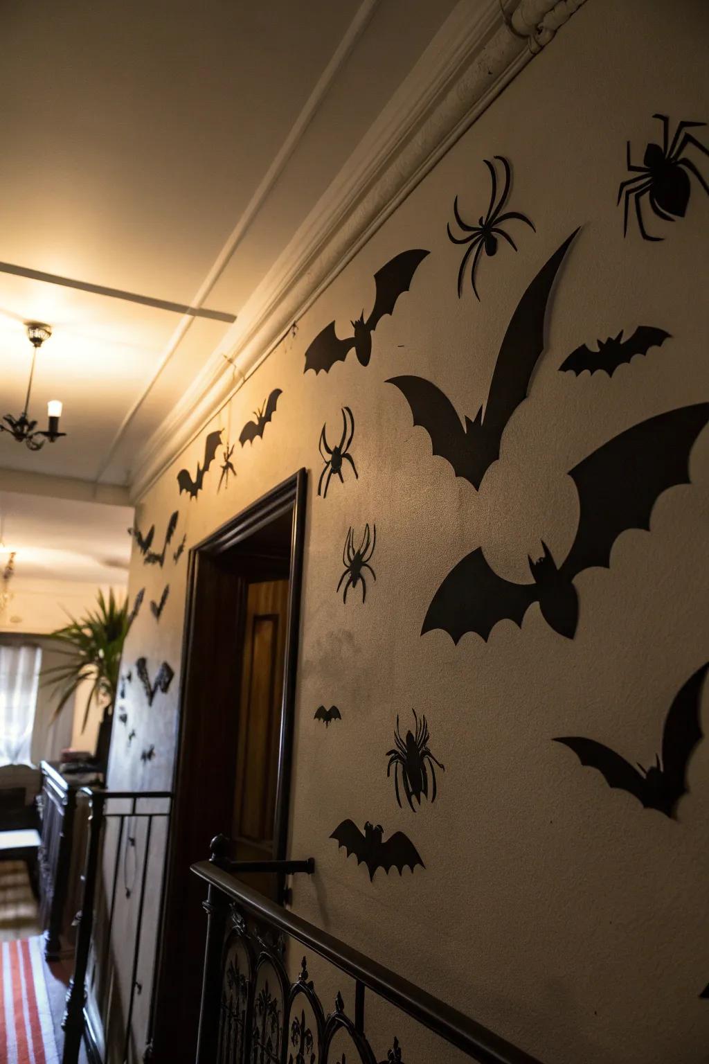 Vespertilio and arachnid motifs for a subtle creepy impression.