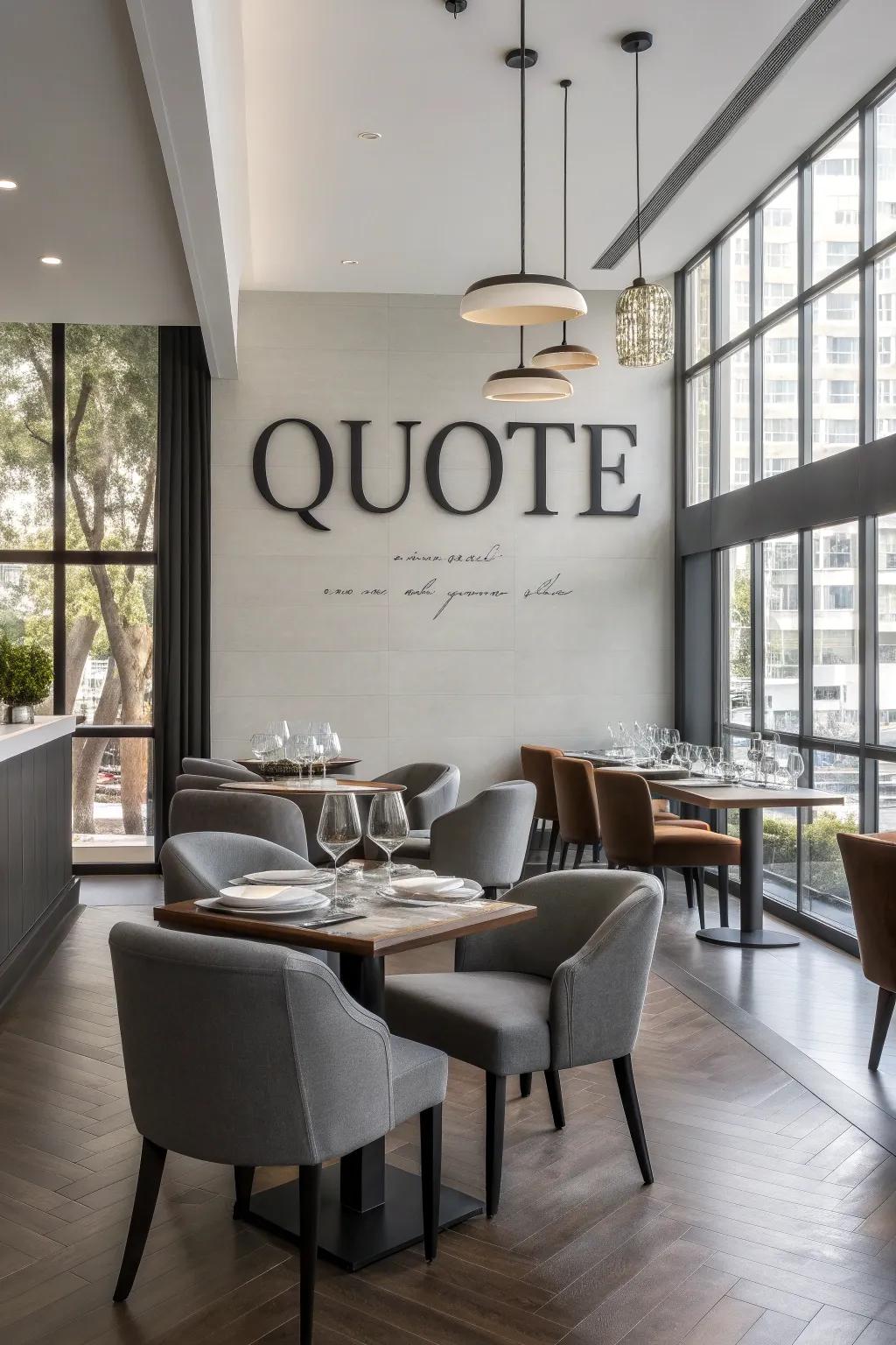 Passage walls create strong, inspiring statements.