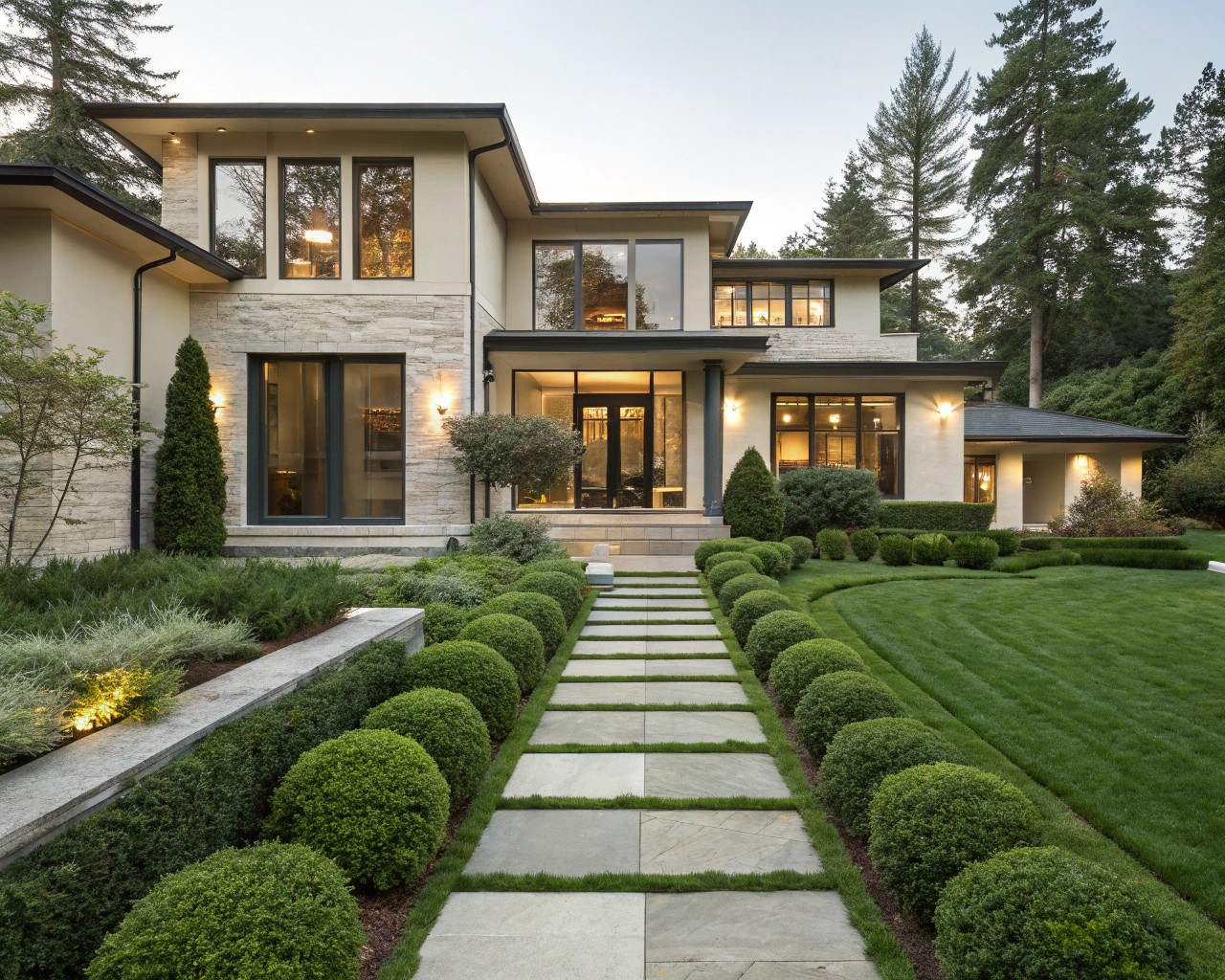 Architectural integration ensures the entryway complements the home's style.