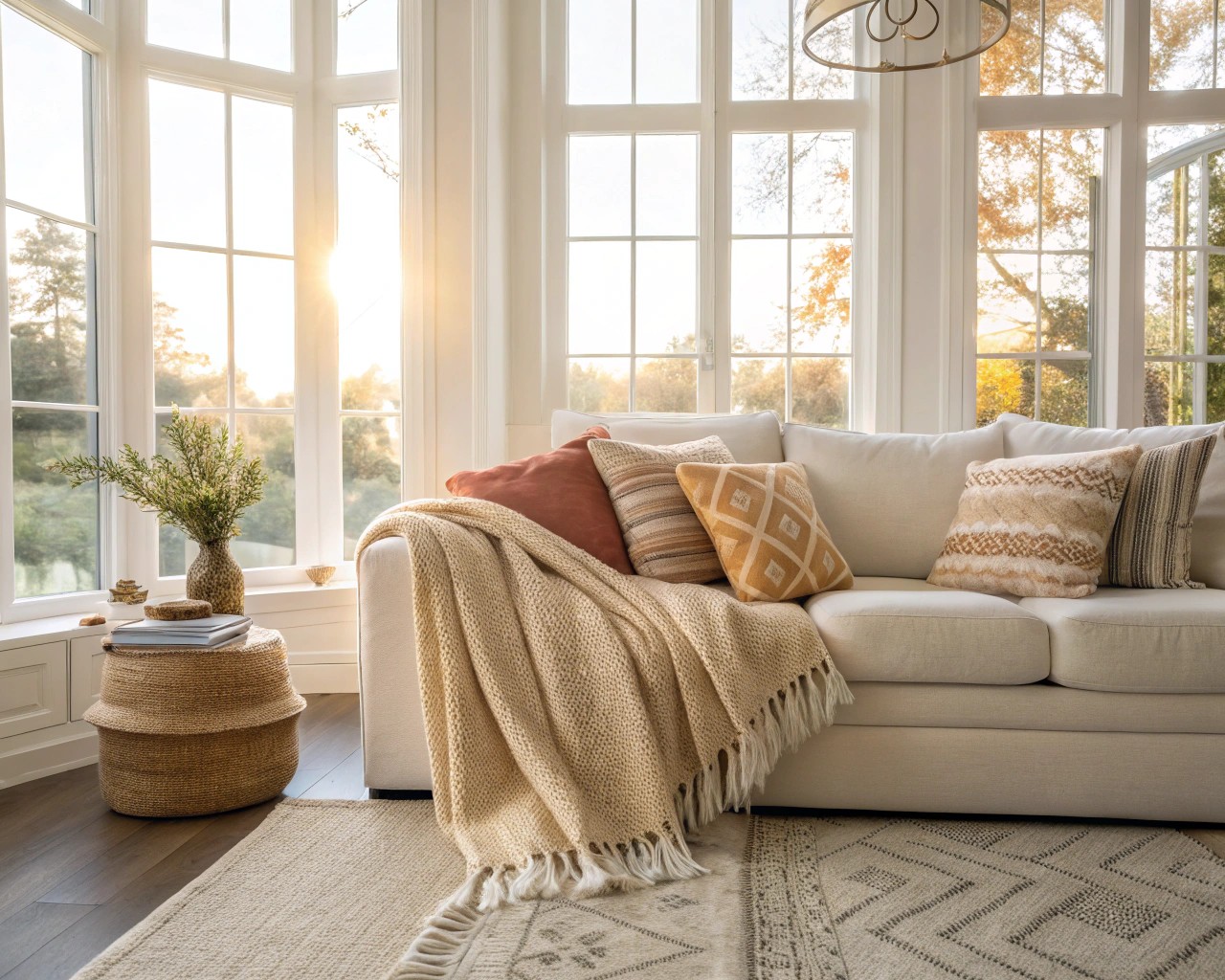 Energy transformation through textile and decor adjustments.