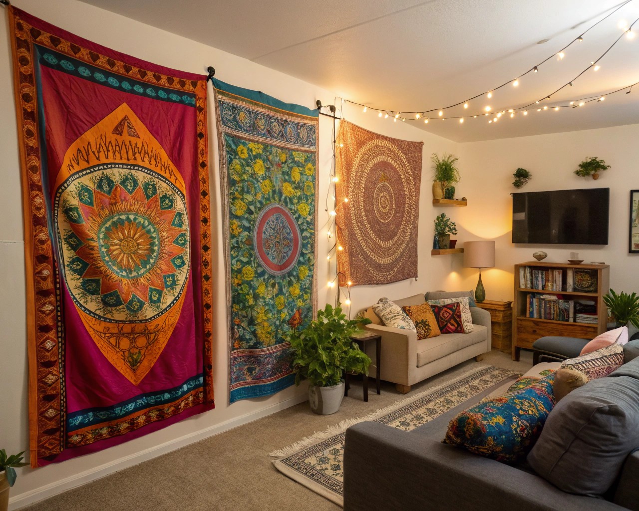 Textiles like curtains and tapestries can transform walls into dramatic focal points without permanent changes.
