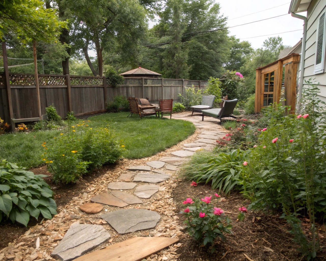 Utilize naturally sourced materials to enhance your garden's design and functionality.