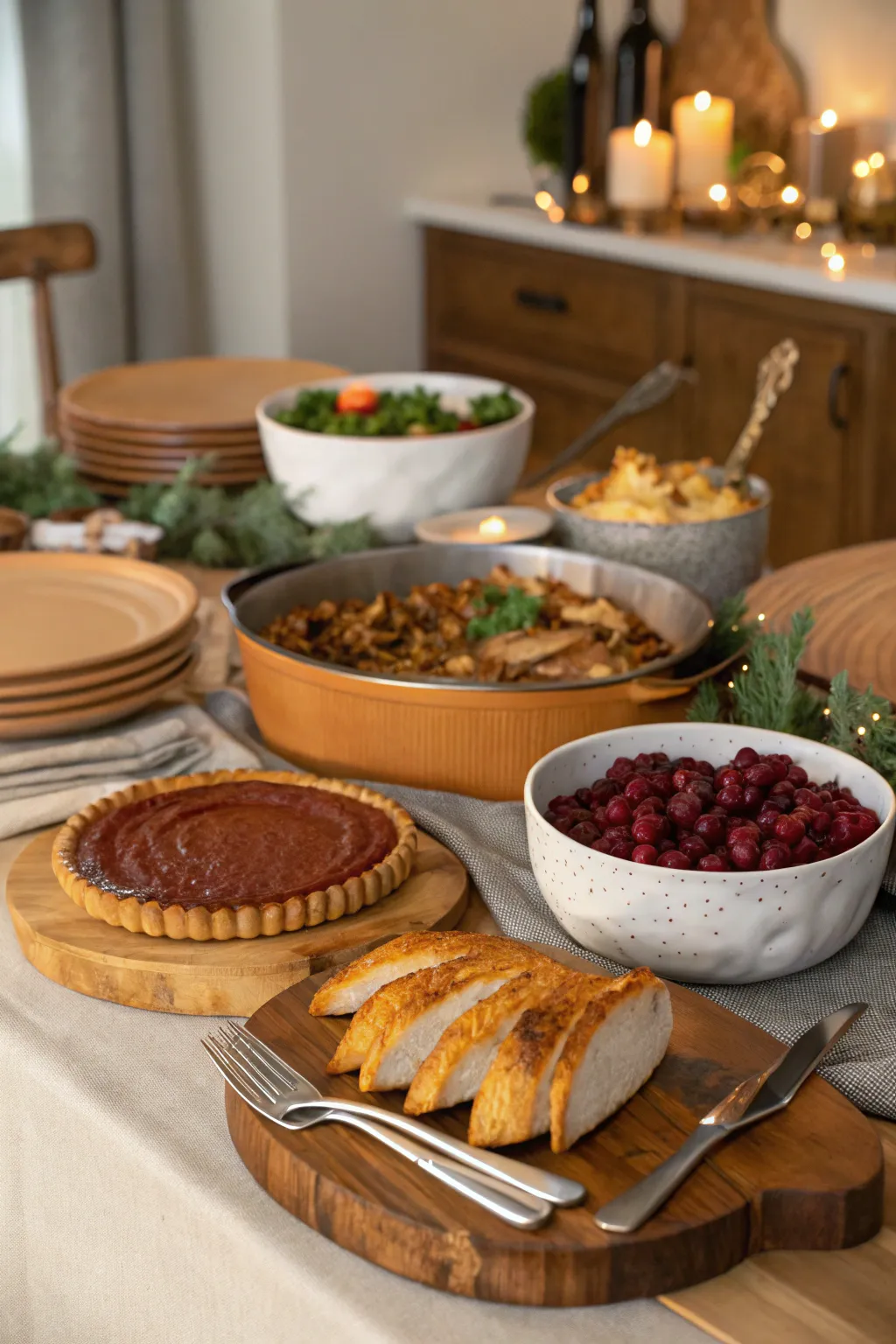 How to Style a Welcoming Thanksgiving Buffet Table