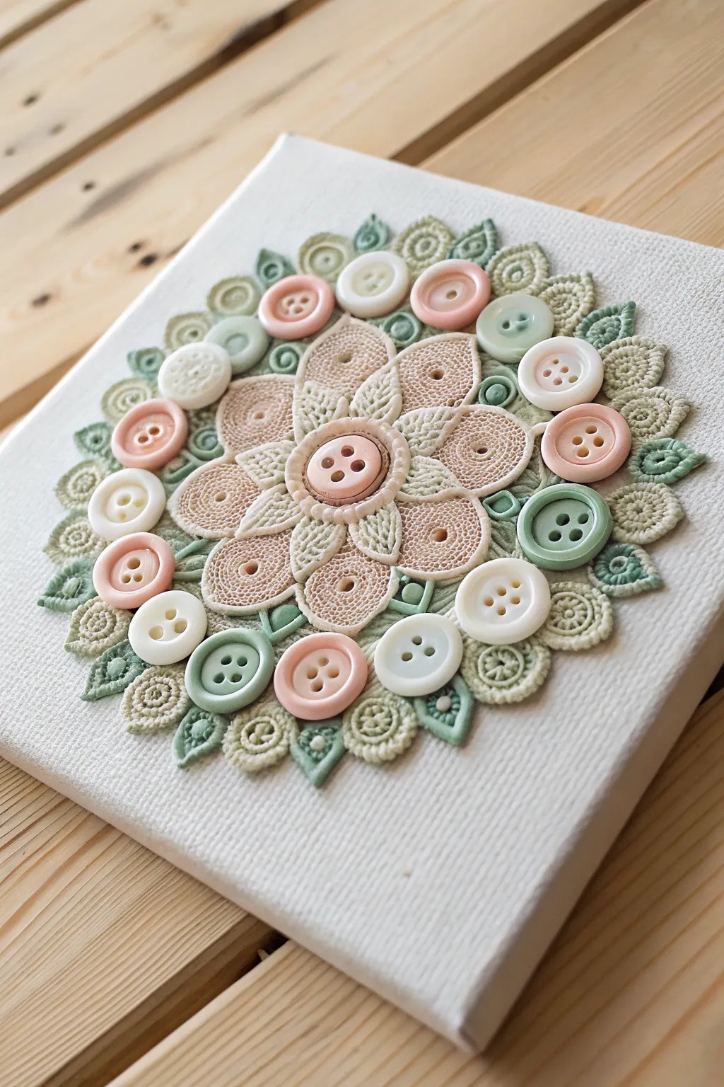 Examples of Artistic Button Canvas Projects