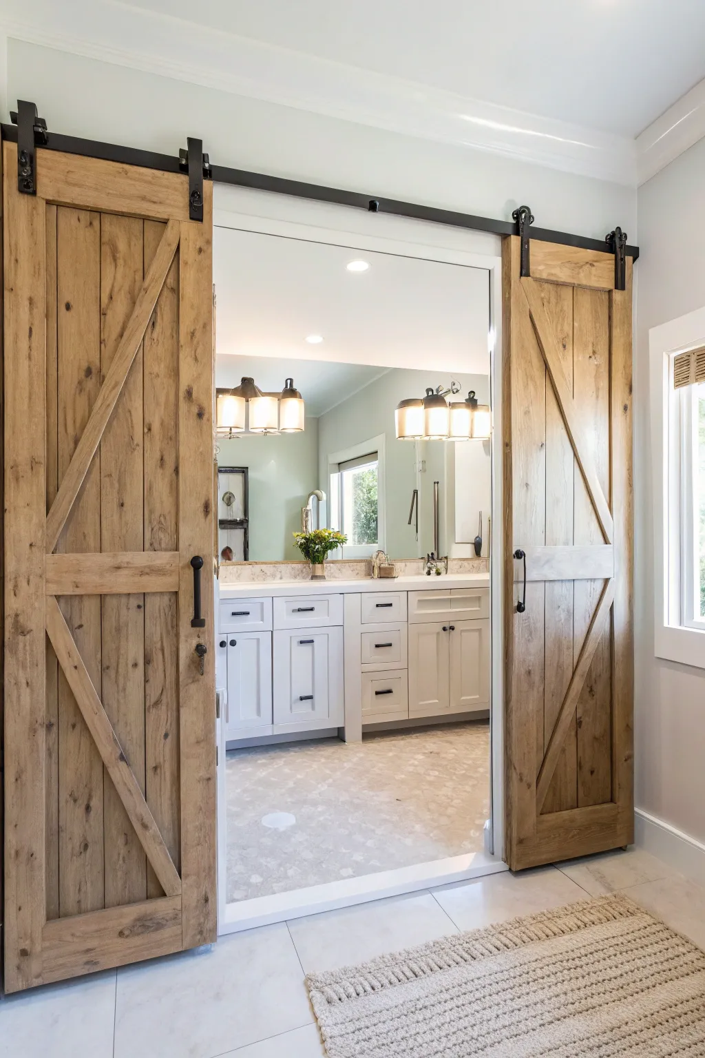 Transform Your Bathroom with a Barn Door Look