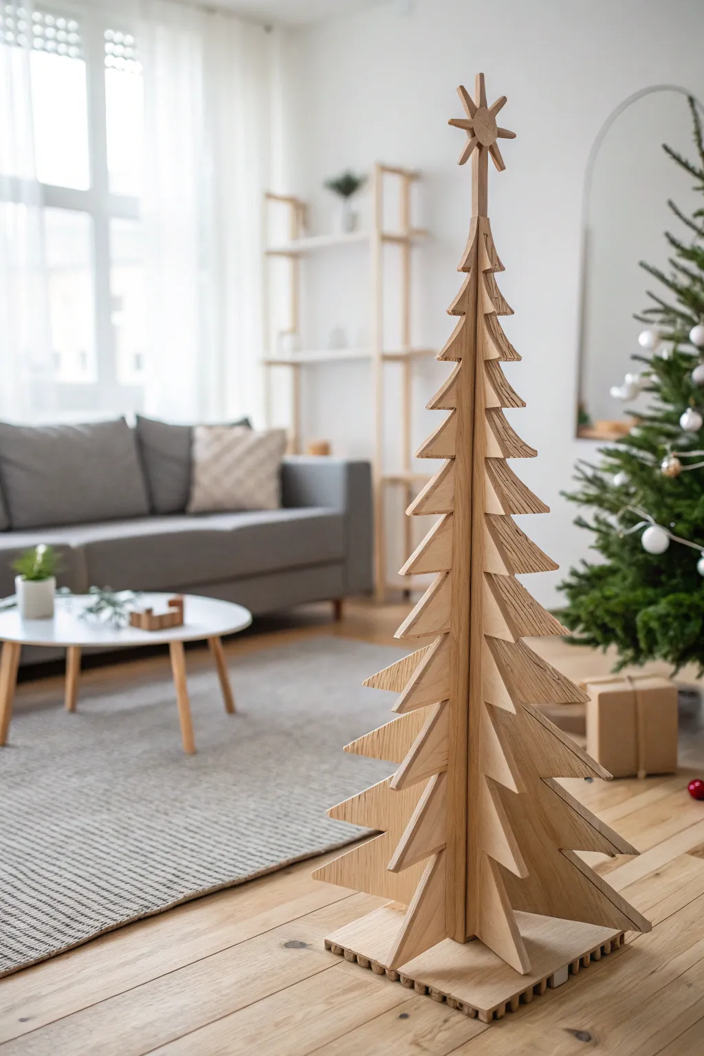 Rustic Wooden Christmas Tree Inspiration