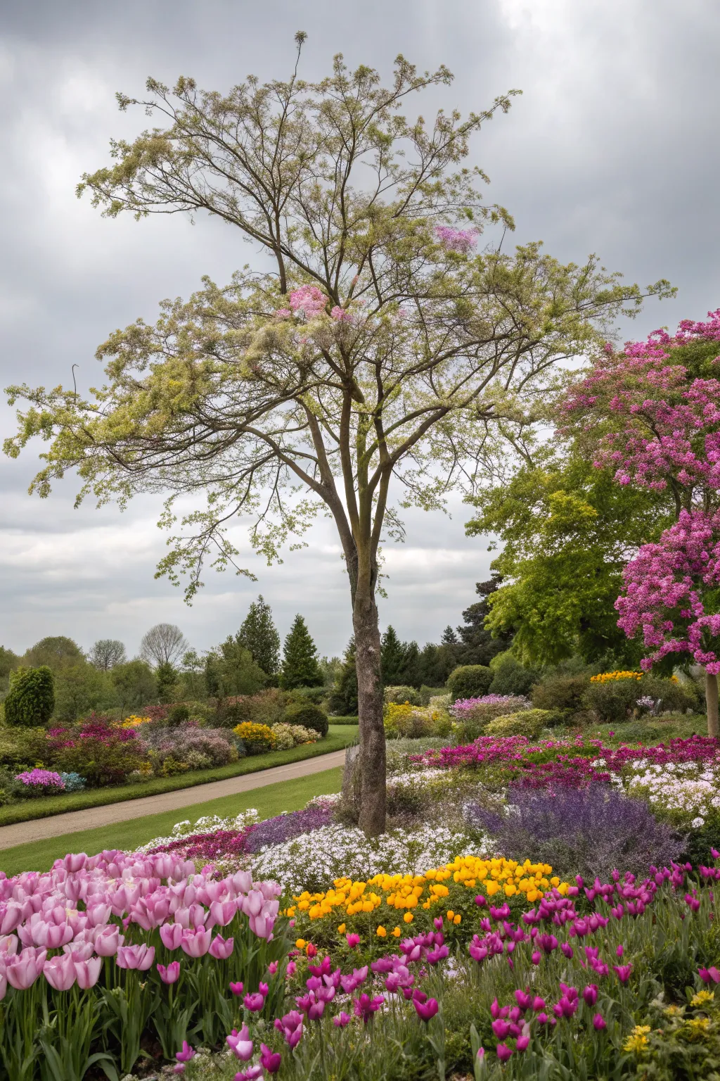 Creating a Tree-Centered Flower Garden